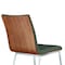 Armen Living Cafe Brushed Stainless Steel Dining Chair in Gray Faux Leather with Walnut Back, PK2 LCCACHGRB201 - alternate 6